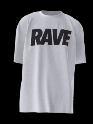 rave white shirt